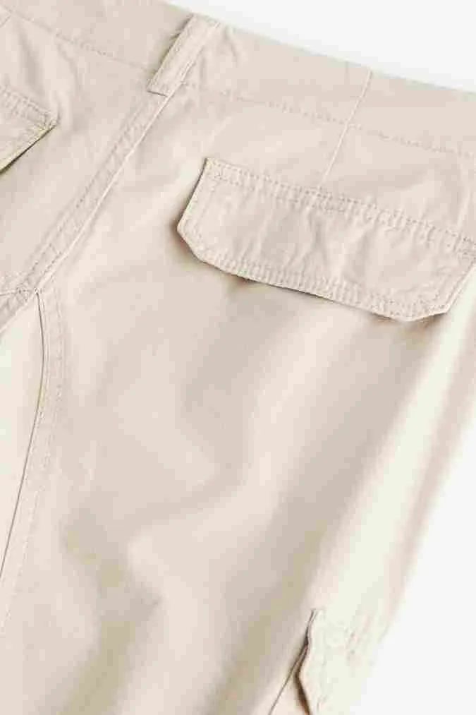 H&M Low-waist Cargo pants, light beige