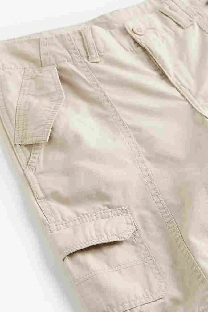 H&M Low-waist Cargo pants, light beige