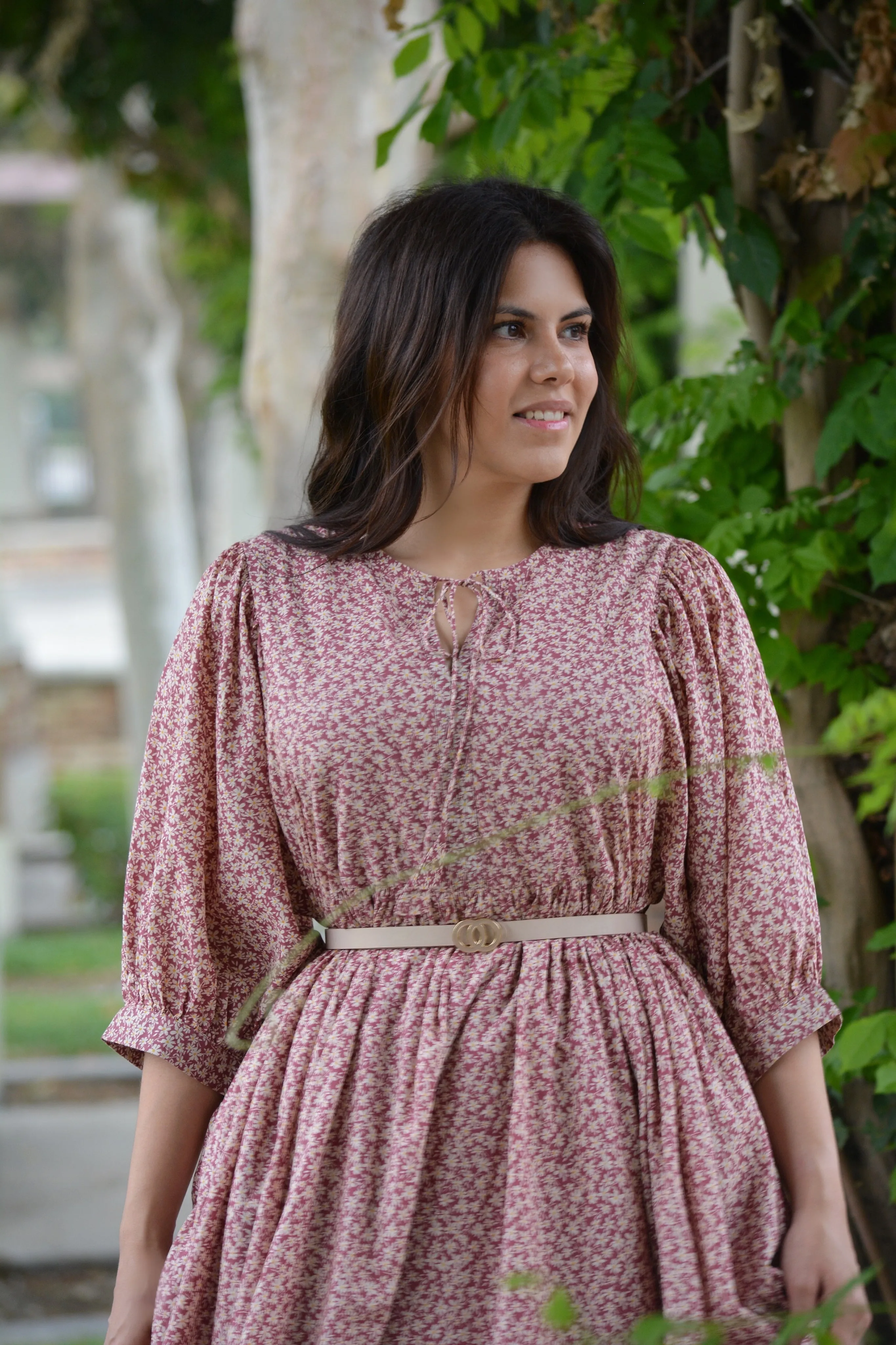 Harper Pink Floral Cotton Dress