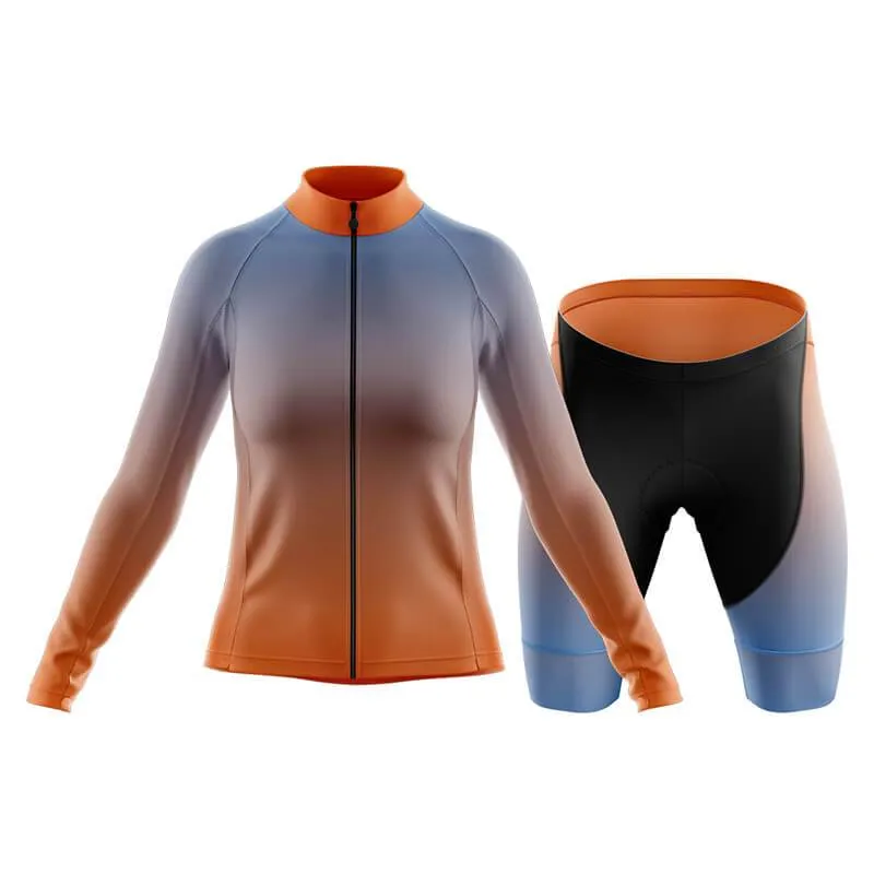 Hi Viz Blue and Orange Gradient Club Cycling Kit