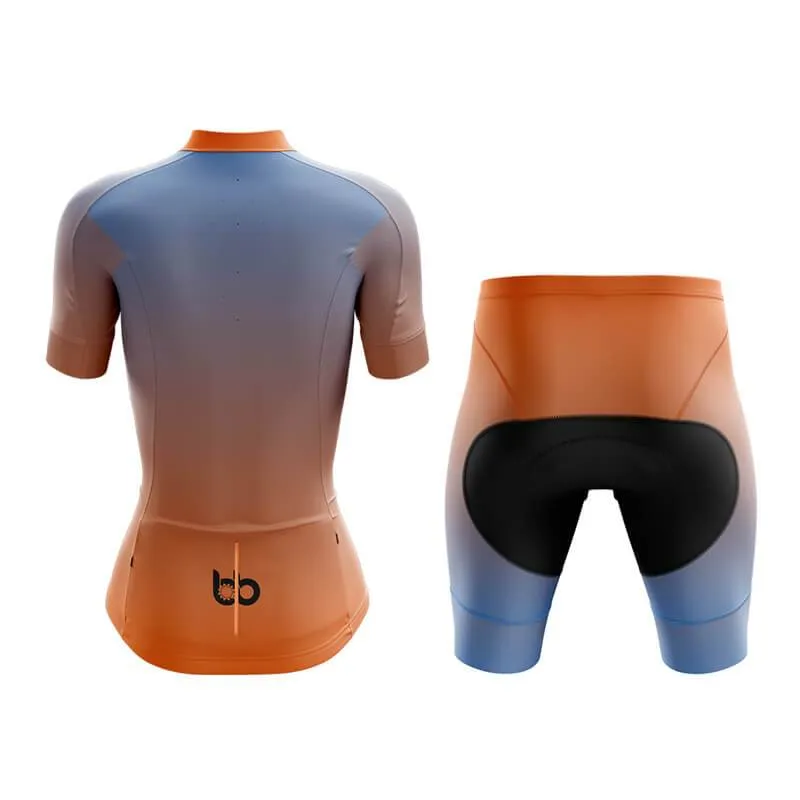 Hi Viz Blue and Orange Gradient Club Cycling Kit