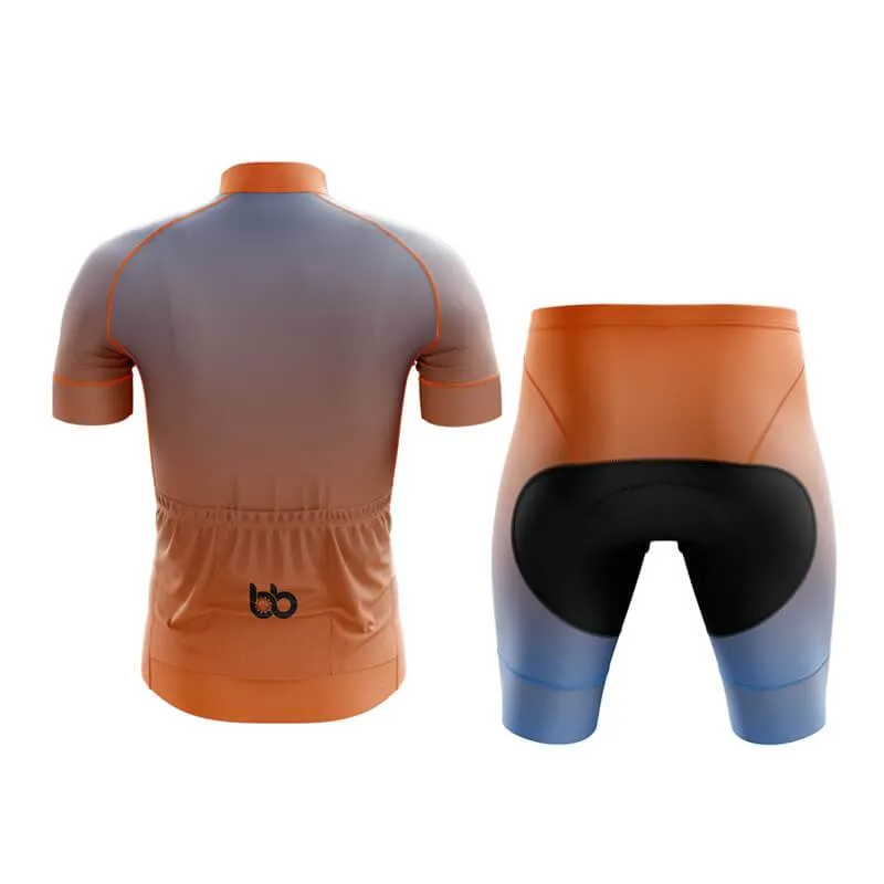 Hi Viz Blue and Orange Gradient Club Cycling Kit