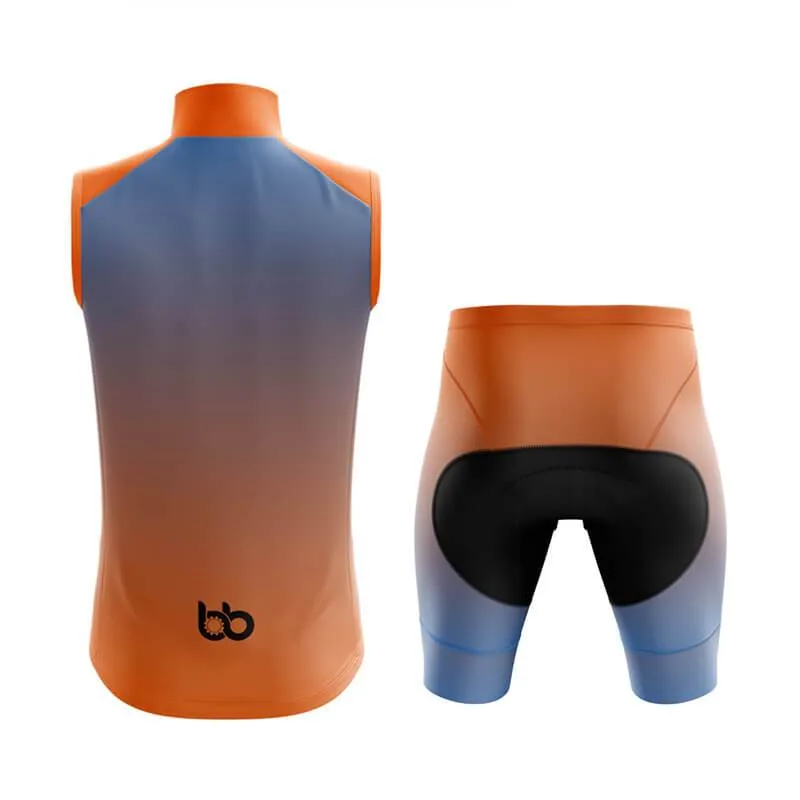 Hi Viz Blue and Orange Gradient Club Cycling Kit