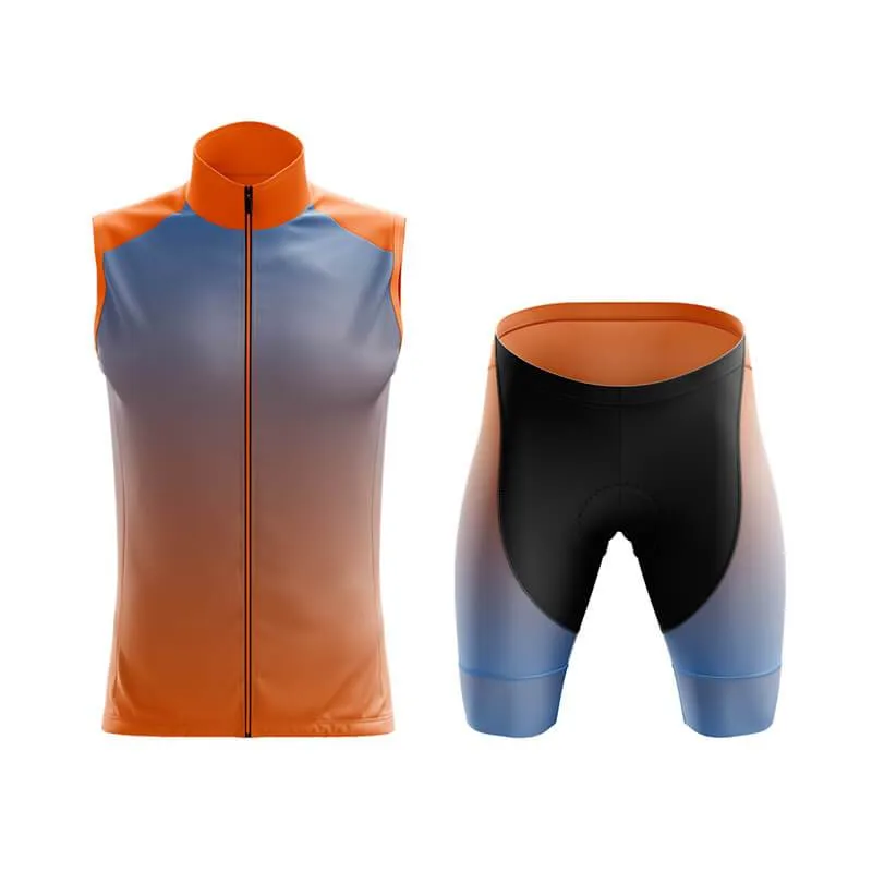 Hi Viz Blue and Orange Gradient Club Cycling Kit