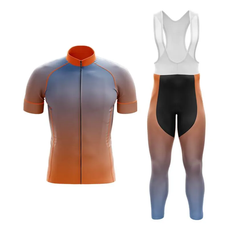 Hi Viz Blue and Orange Gradient Club Cycling Kit