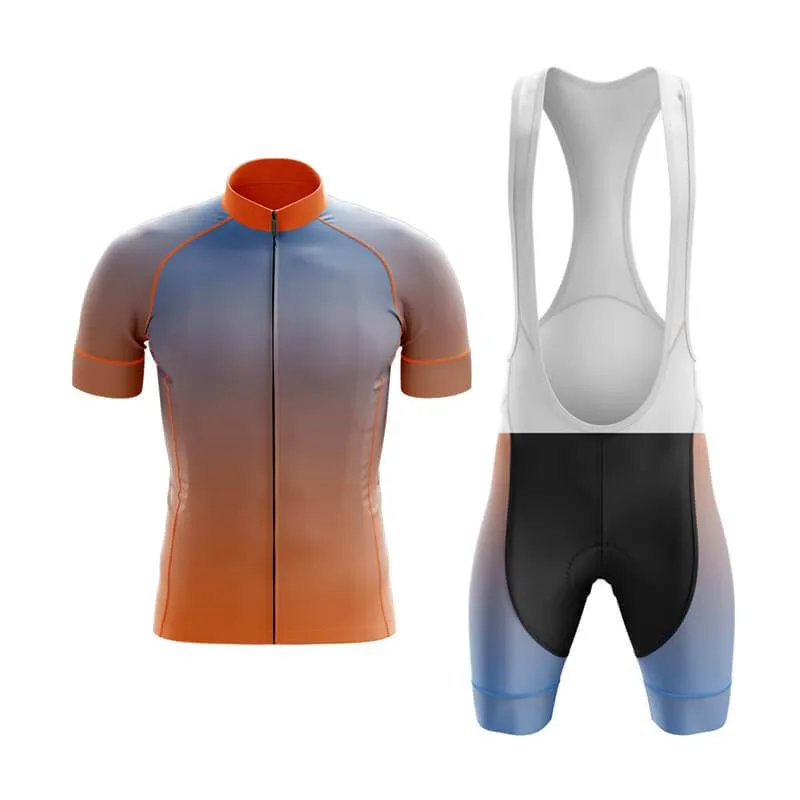 Hi Viz Blue and Orange Gradient Club Cycling Kit