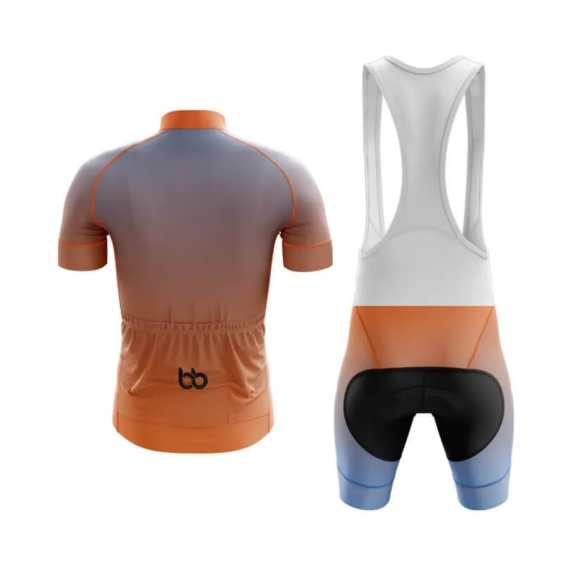 Hi Viz Blue and Orange Gradient Club Cycling Kit