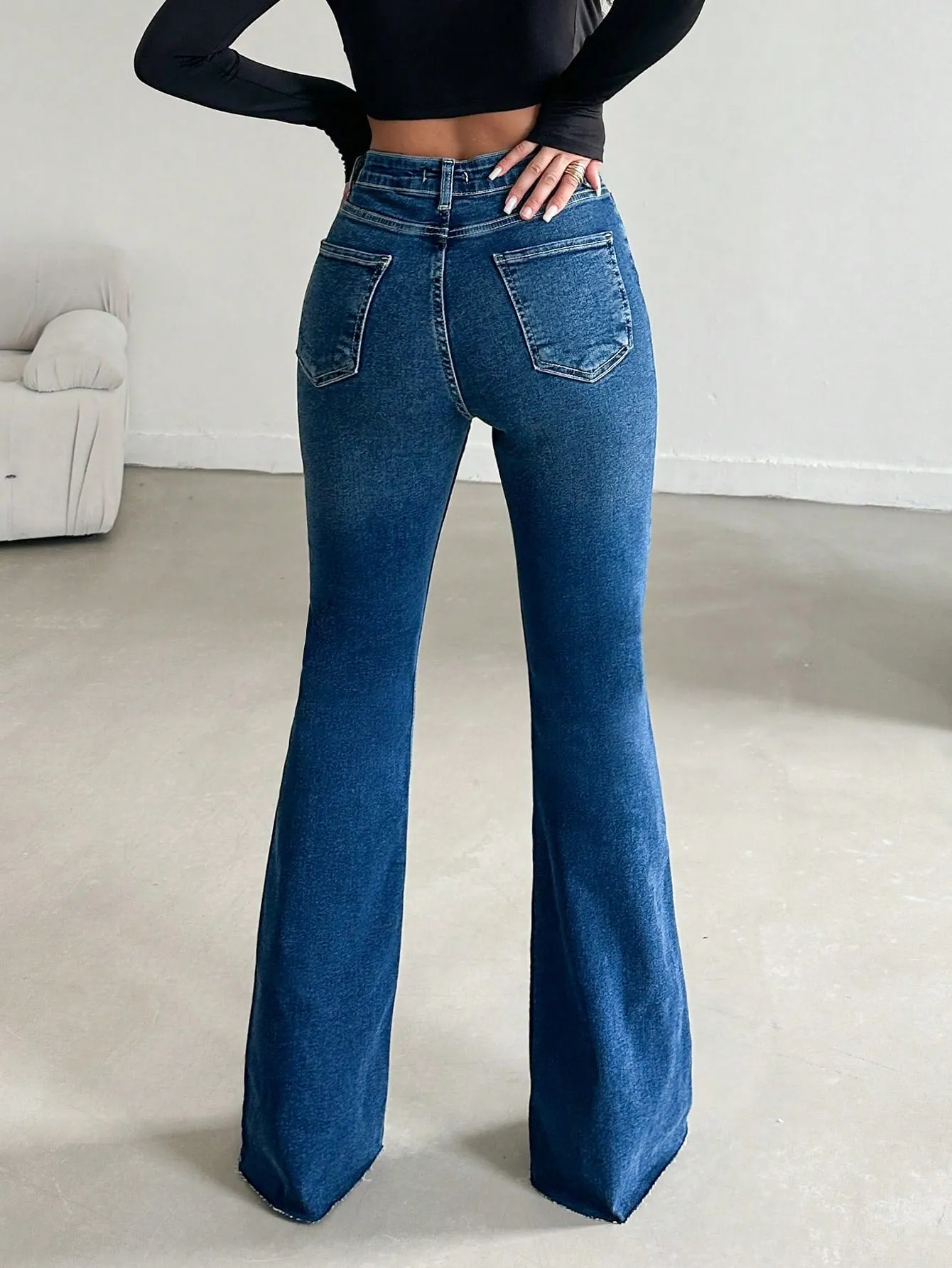 Iconic Babe Raw Edge Bootcut Jeans