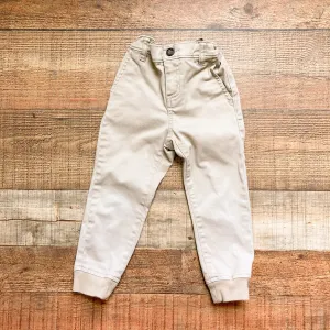 Janie and Jack Light Khaki Adjustable Waist Pants- Size 3