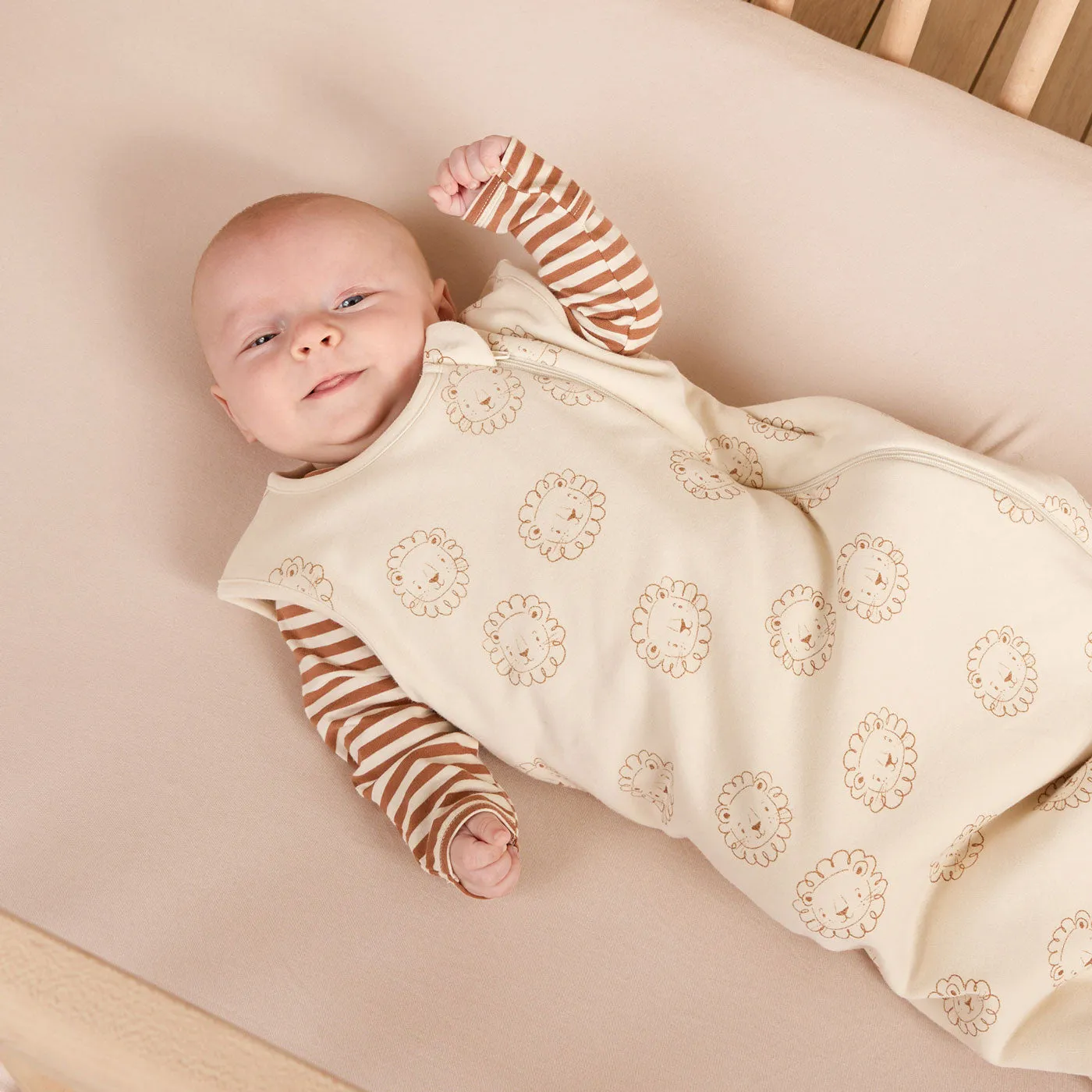 Jersey Sleep Bag - Lions - Natural - FINAL SALE