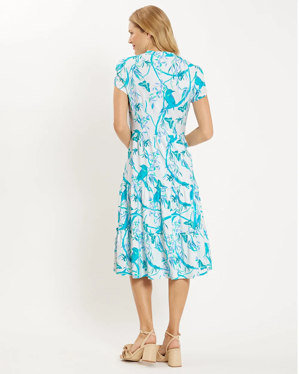 Jude Connally Libby Dress - Birds And Butterflies White