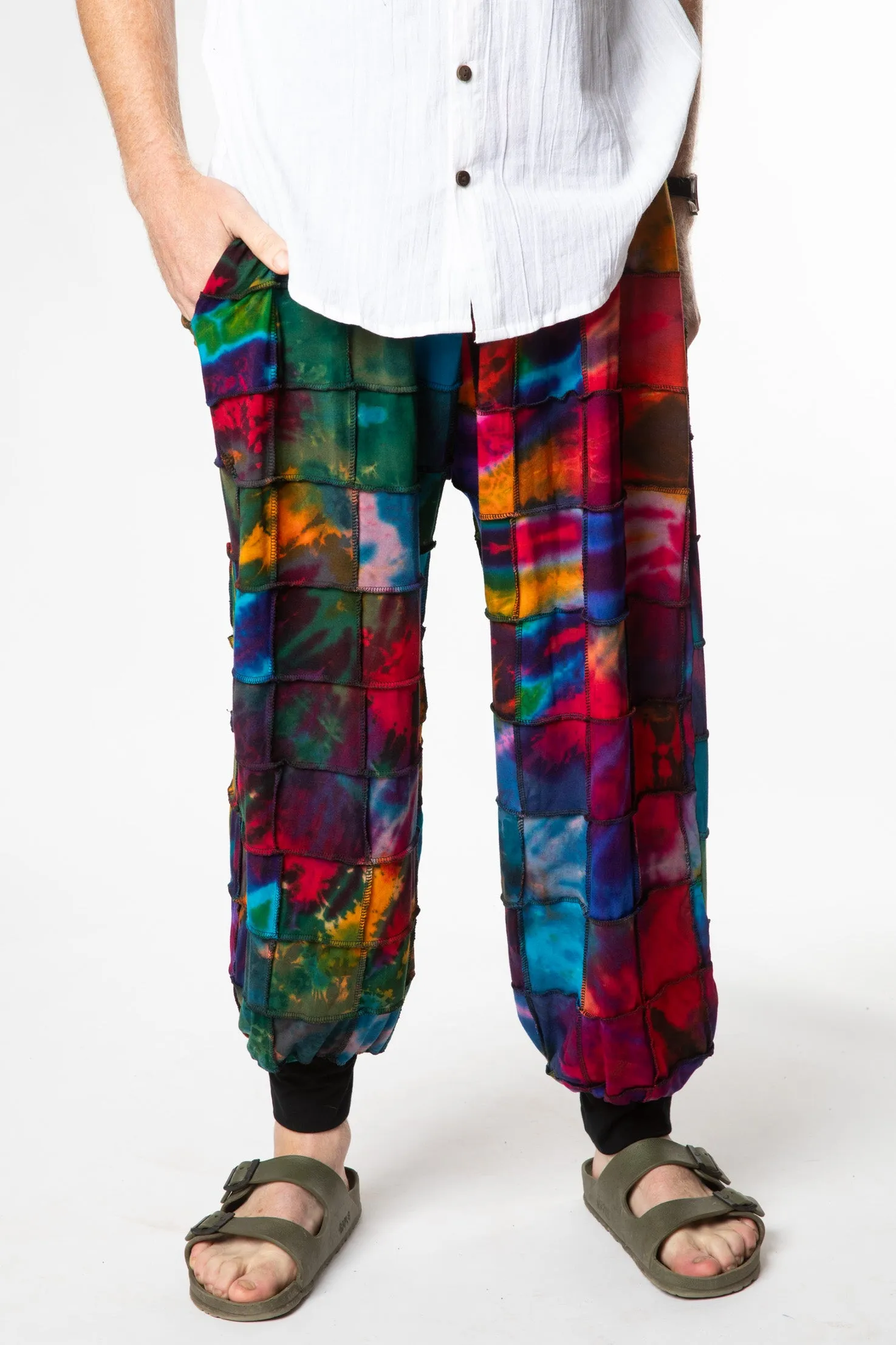 Jum Jum Patchwork Unisex Tie Dye Harem Pants