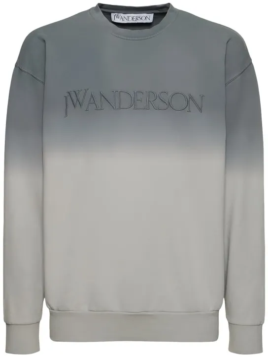 JW Anderson   Logo embroidery cotton sweatshirt 