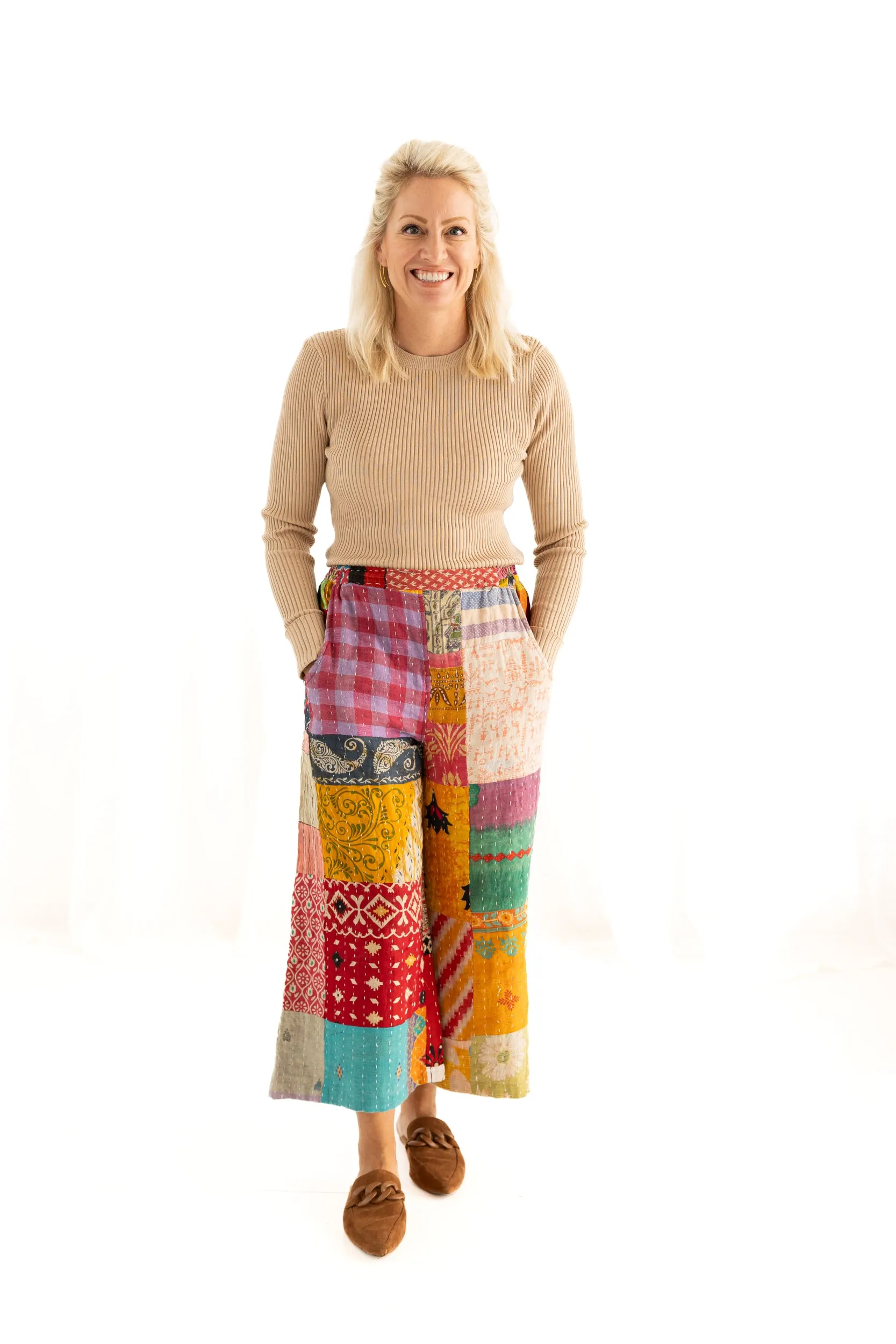 Kantha Sunrise Patchwork Pant