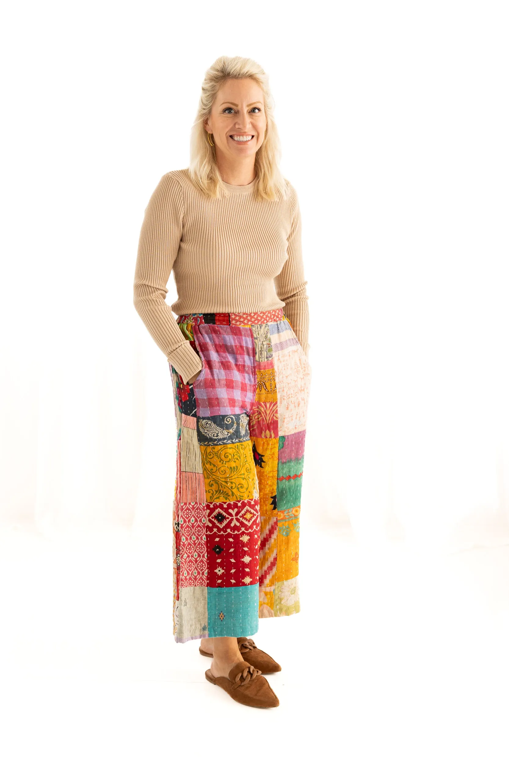 Kantha Sunrise Patchwork Pant