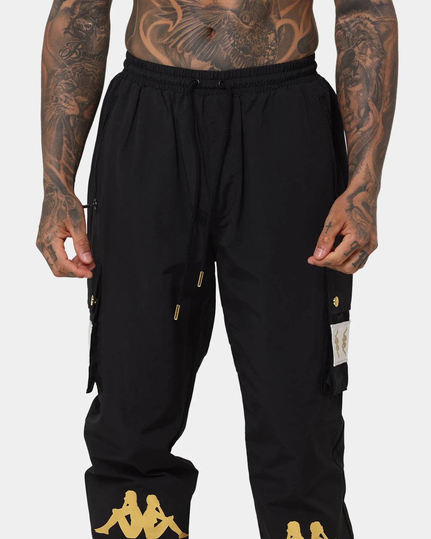 Kappa 222 Banda Dodos Pants Black/Grey Vapor