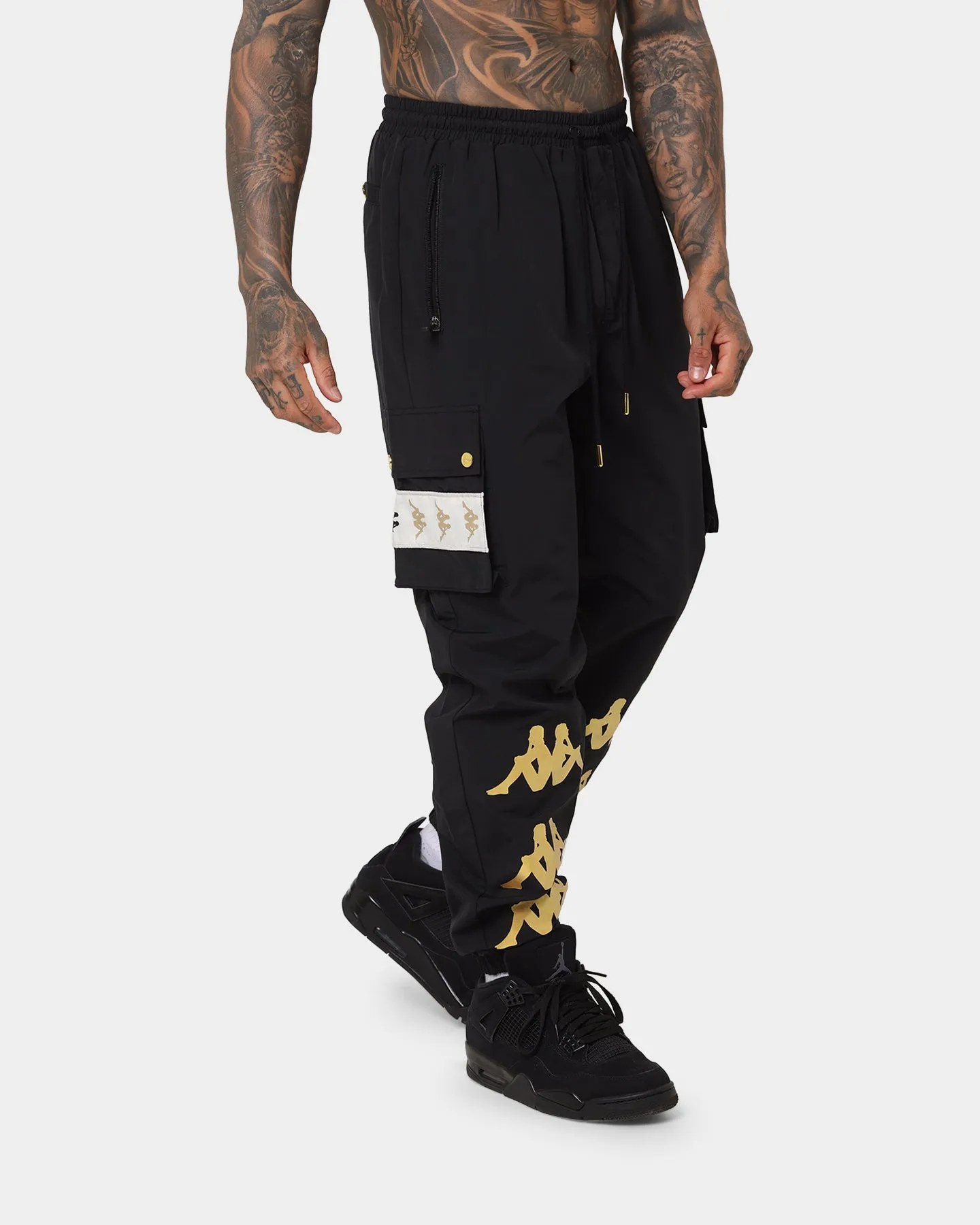 Kappa 222 Banda Dodos Pants Black/Grey Vapor