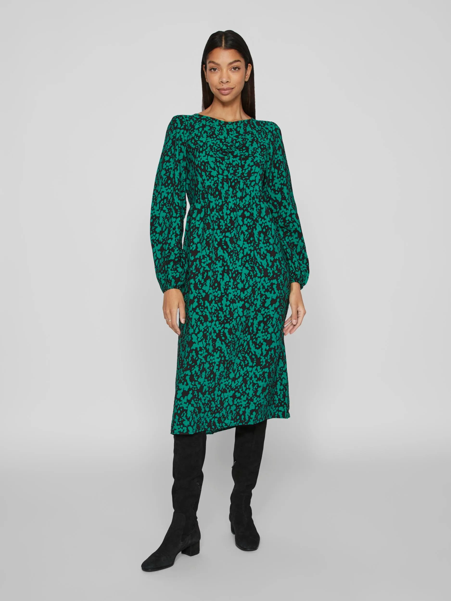 KARMA MIDI DRESS (GREEN GRAPHIC)