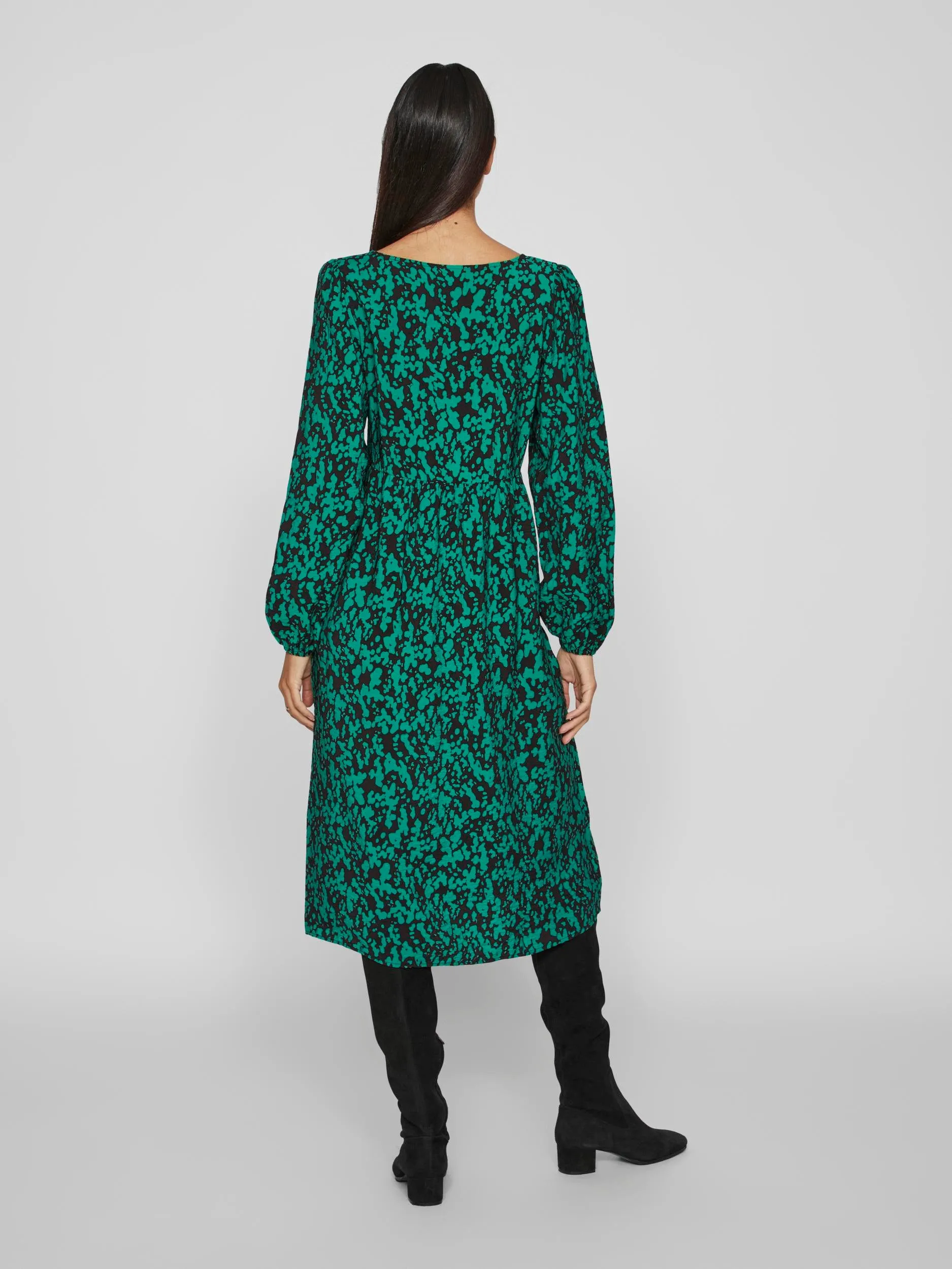 KARMA MIDI DRESS (GREEN GRAPHIC)