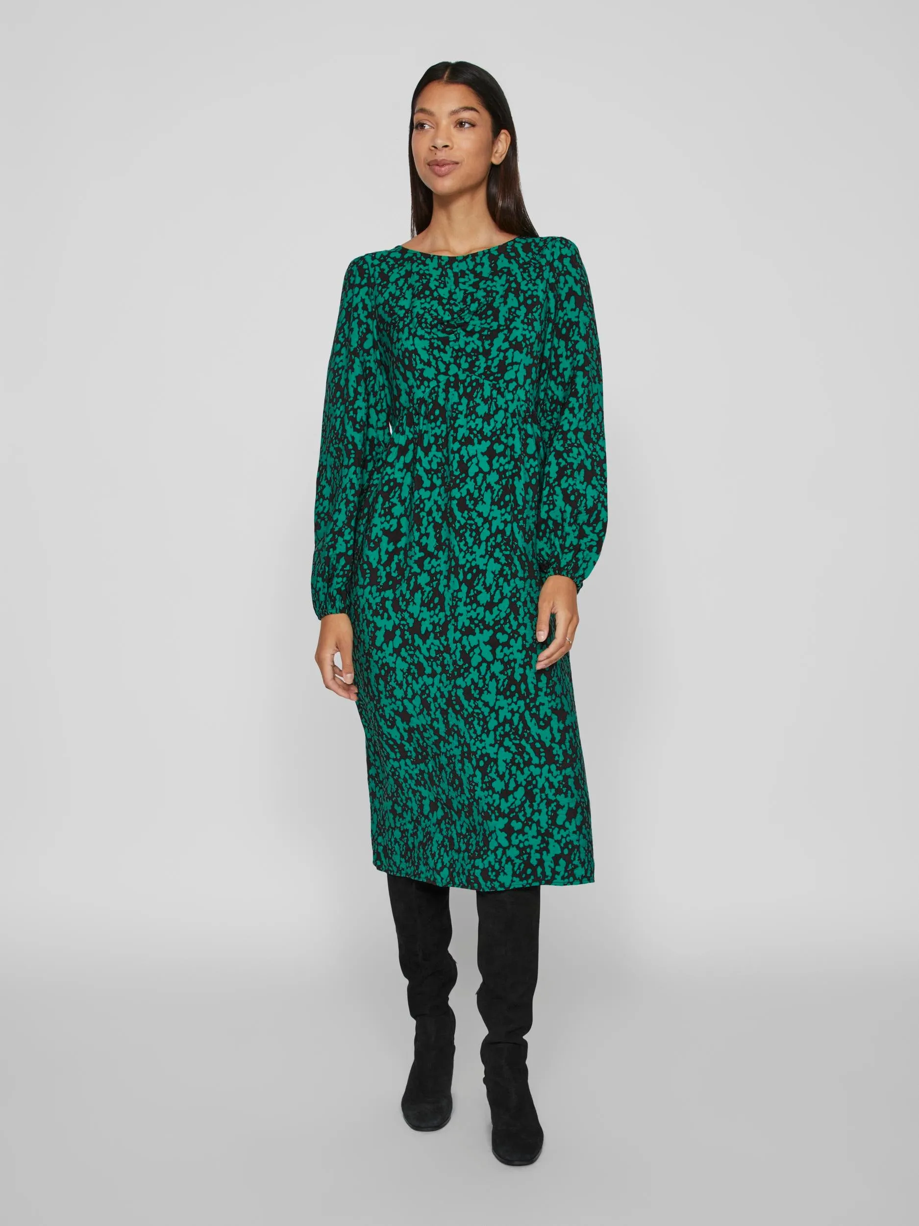 KARMA MIDI DRESS (GREEN GRAPHIC)