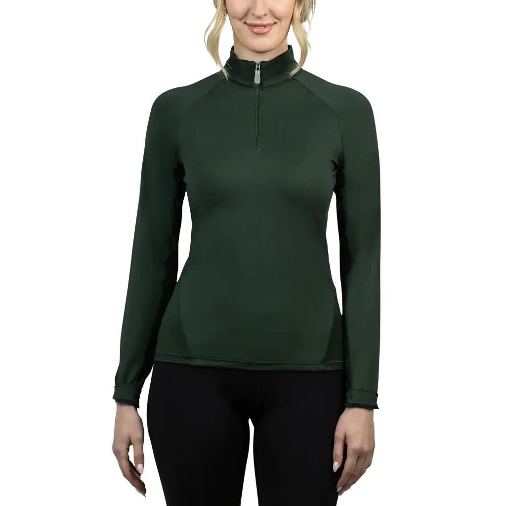 Kastel Denmark Long Sleeve Shirred Raglan Hunter Green Sunshirt