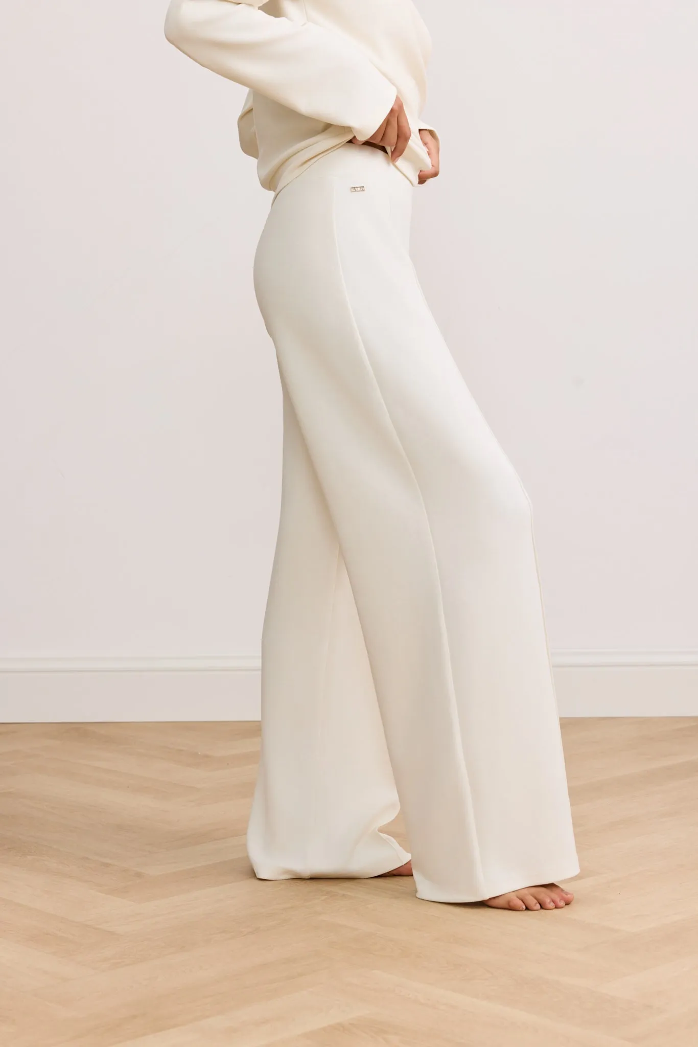 LARA wide leg pants - Marshmellow