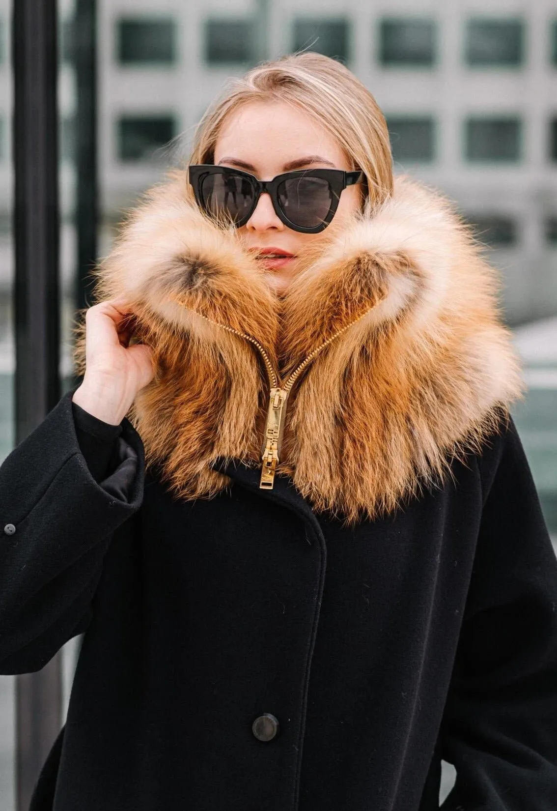 Large Red Fox Fur Scarf