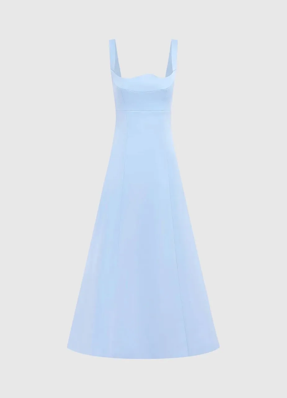 Leo Lin Odette Midi Dress - Sky Blue