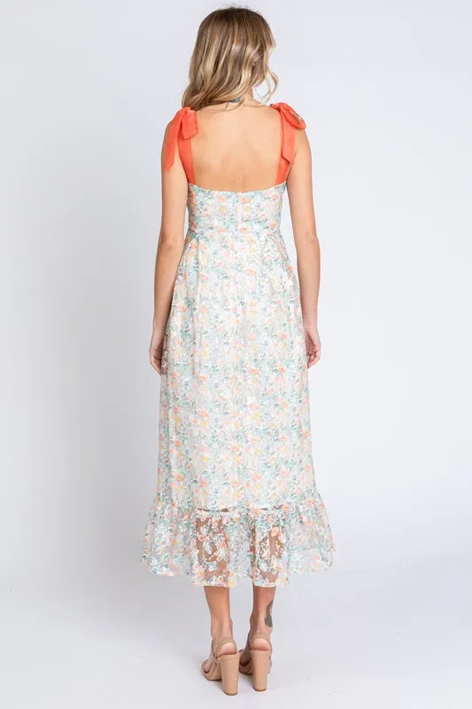 Lovelo by Gee Gee Floral Embroidered Midi Dress