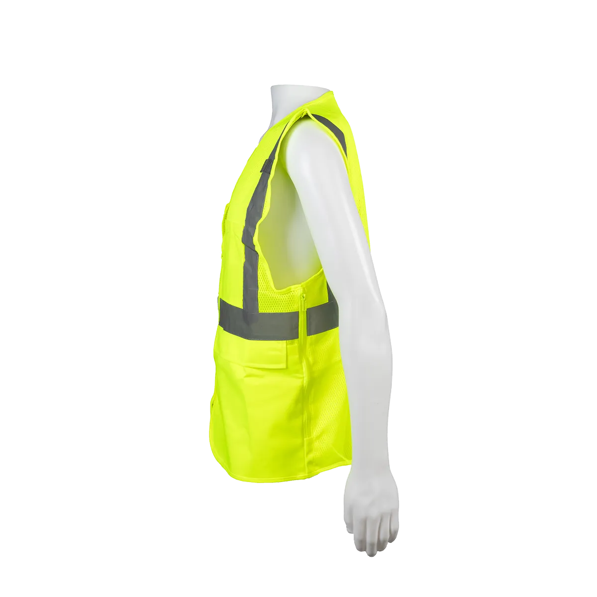 LVM2-SUV ANSI Class 2 Deluxe Surveyor’s Safety Vest, Lime Mesh