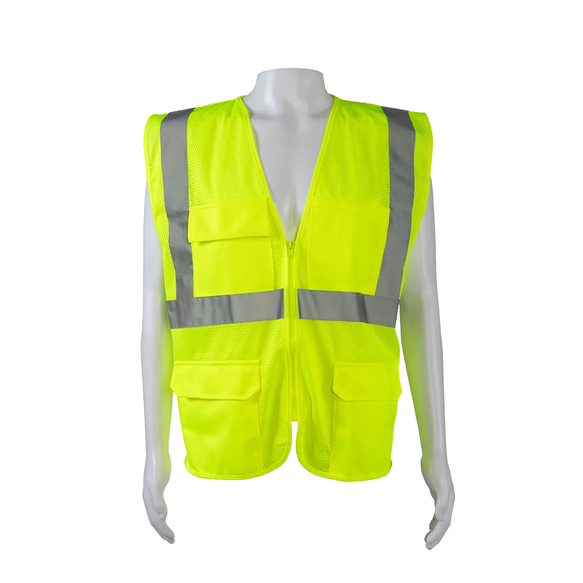 LVM24 LIME MESH 4-Pocket ANSI CLASS II Safety Vest