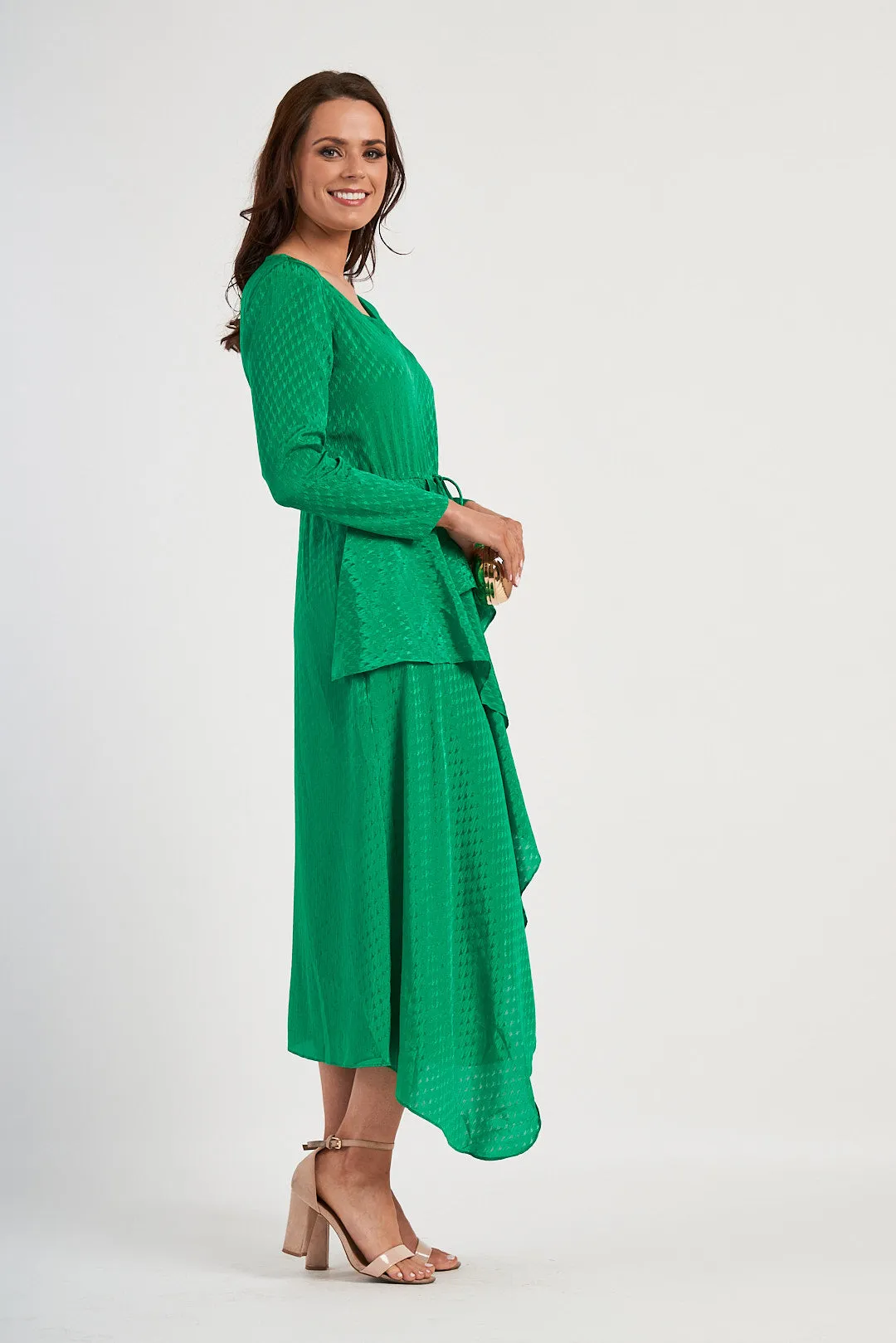 Maje Green Midi Dress