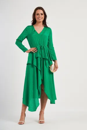 Maje Green Midi Dress