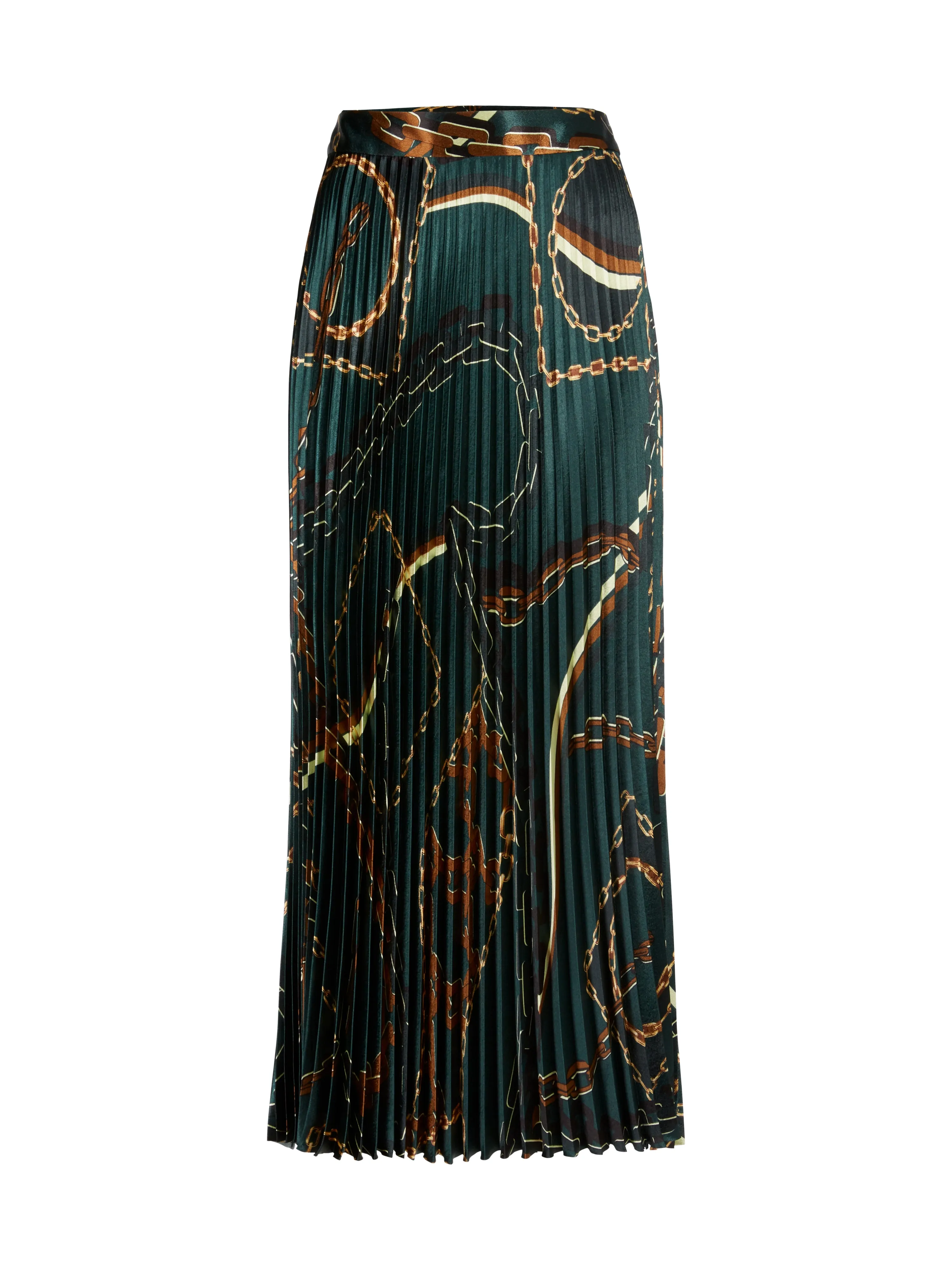 MARC CAIN Green Chain Print Skirt