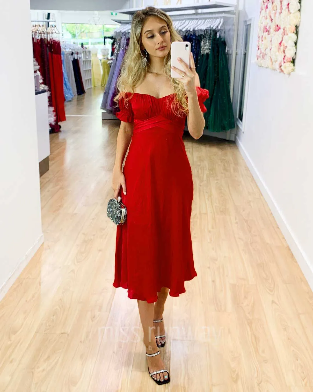 Masie Midi Dress - Red