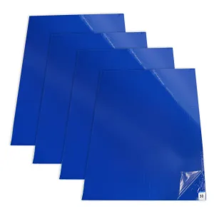 Master Elite Sticky Tacky Adhesive Cleanroom Floor Mats, 24" x 36", 4 Packs of 30 Blue Sheets - Trap Debris, Laboratory, Spray Booth, Construction