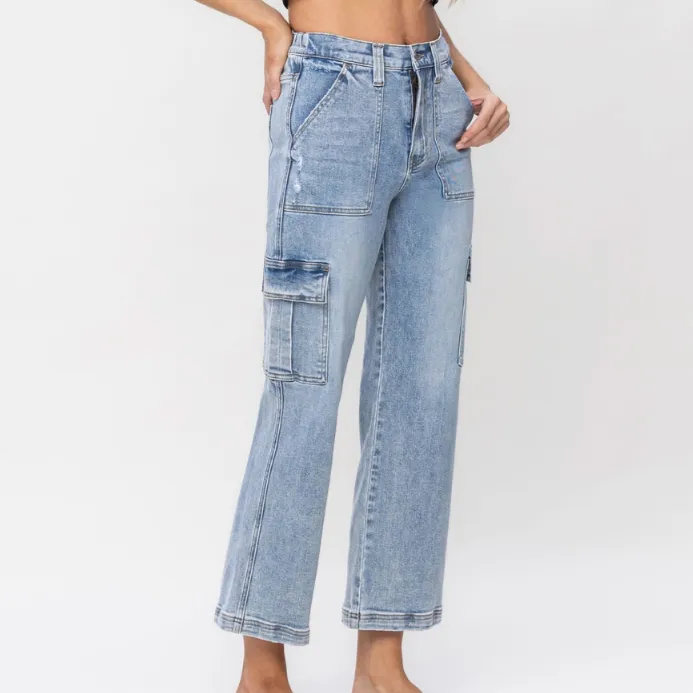 Melissa Super High Rise Cargo Dad Jeans