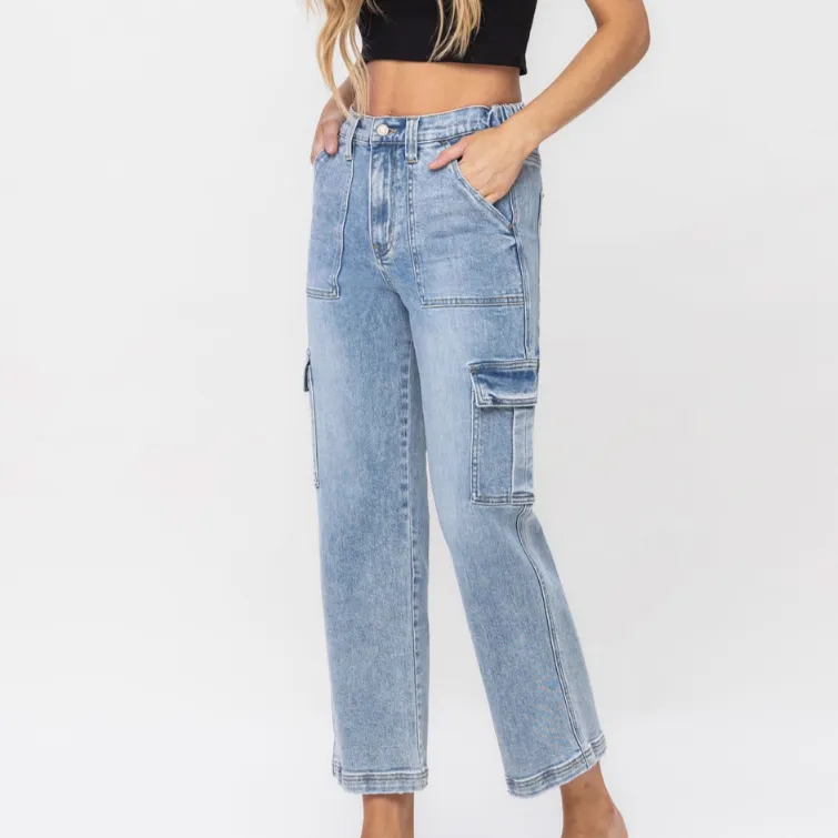 Melissa Super High Rise Cargo Dad Jeans