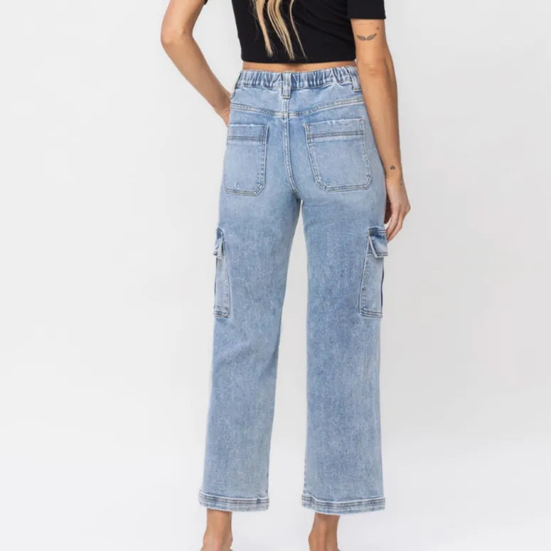 Melissa Super High Rise Cargo Dad Jeans