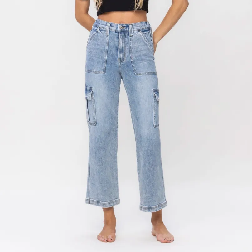 Melissa Super High Rise Cargo Dad Jeans