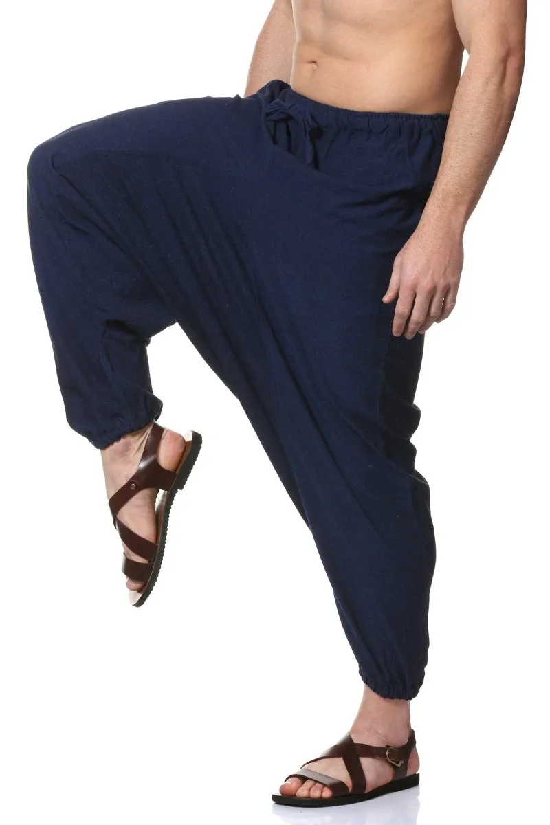 Men's Harem Pack of 2 | Dark Blue & Melange Grey | Fits Waist Sizes 28 to 36 Inches