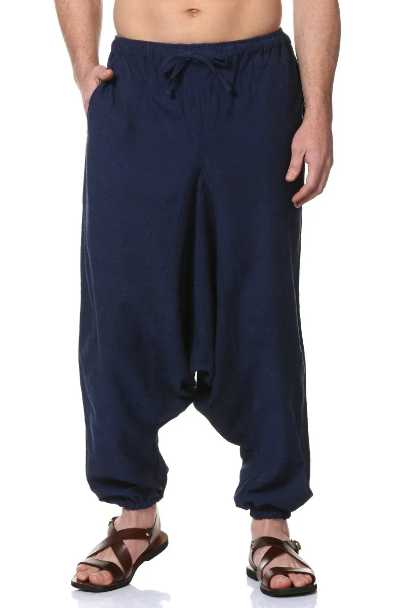 Men's Harem Pack of 2 | Dark Blue & Melange Grey | Fits Waist Sizes 28 to 36 Inches