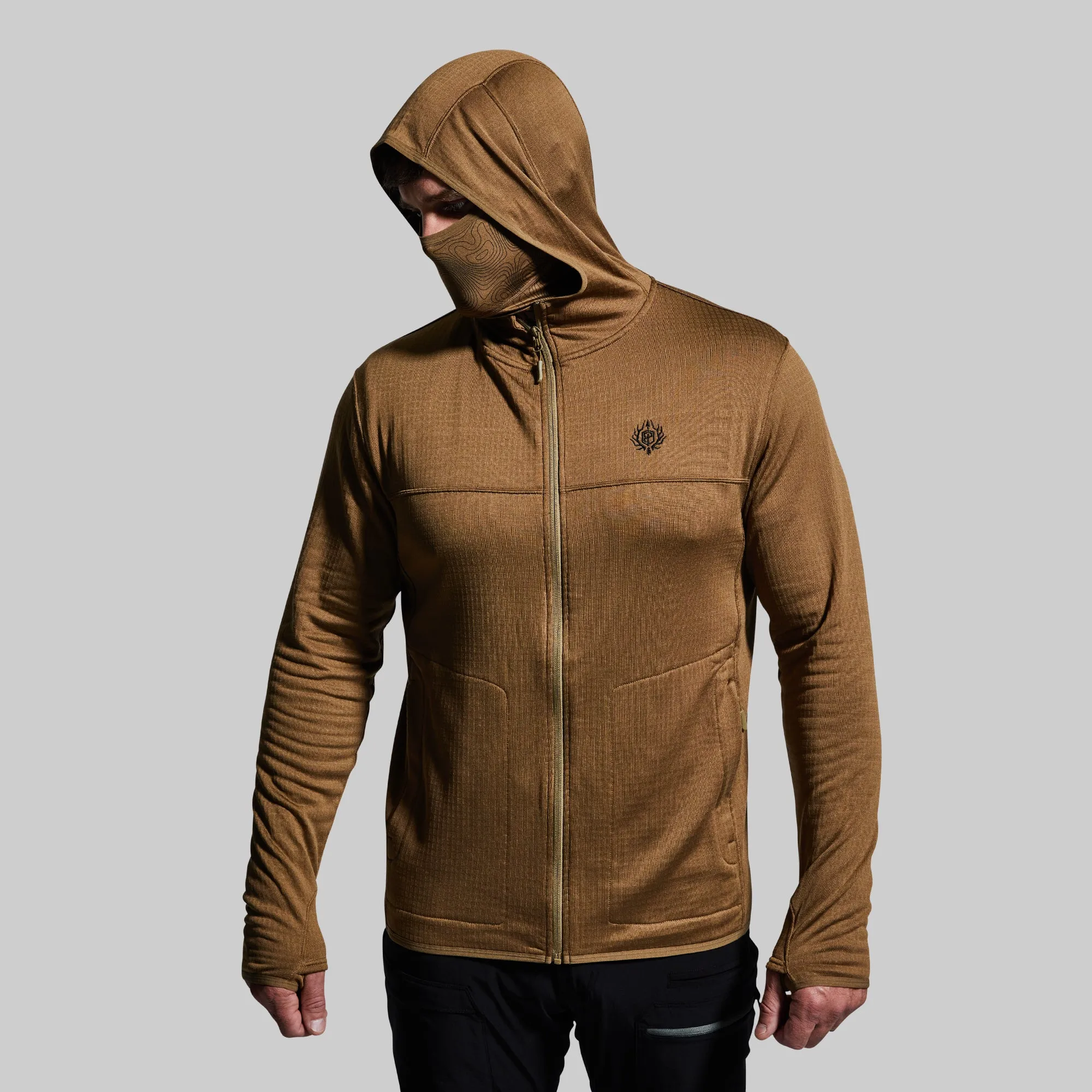 Men's Quiver Full Zip Hoodie (Coyote Brown)