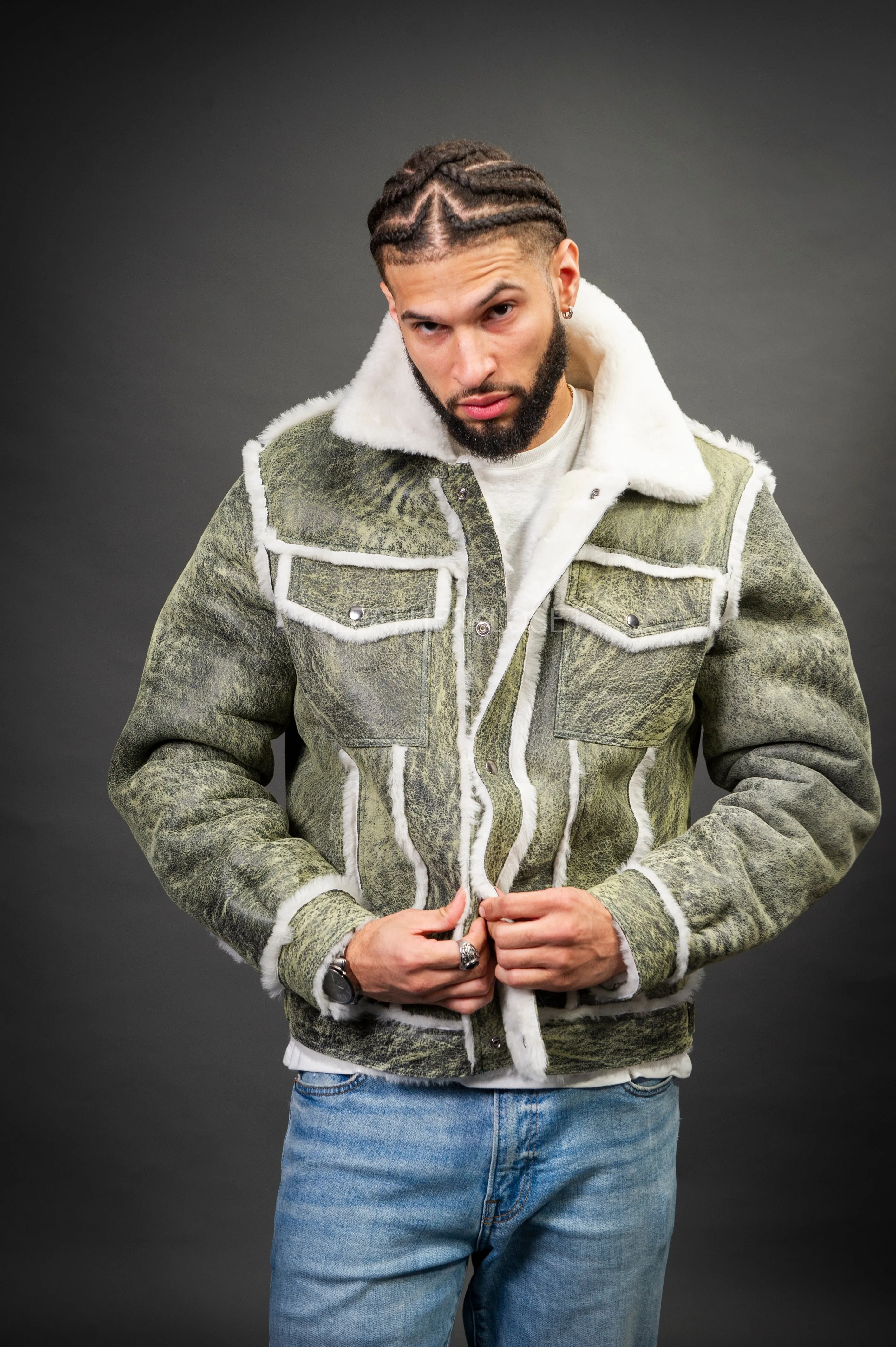 Men's Shepherd Shearling Jacket [Bean Stalk]