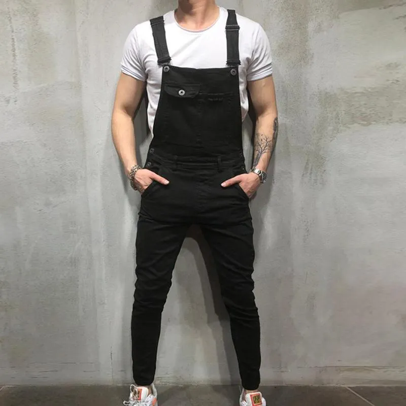 Men's Vintage Chest Pocket Denim Overalls 12793990YM