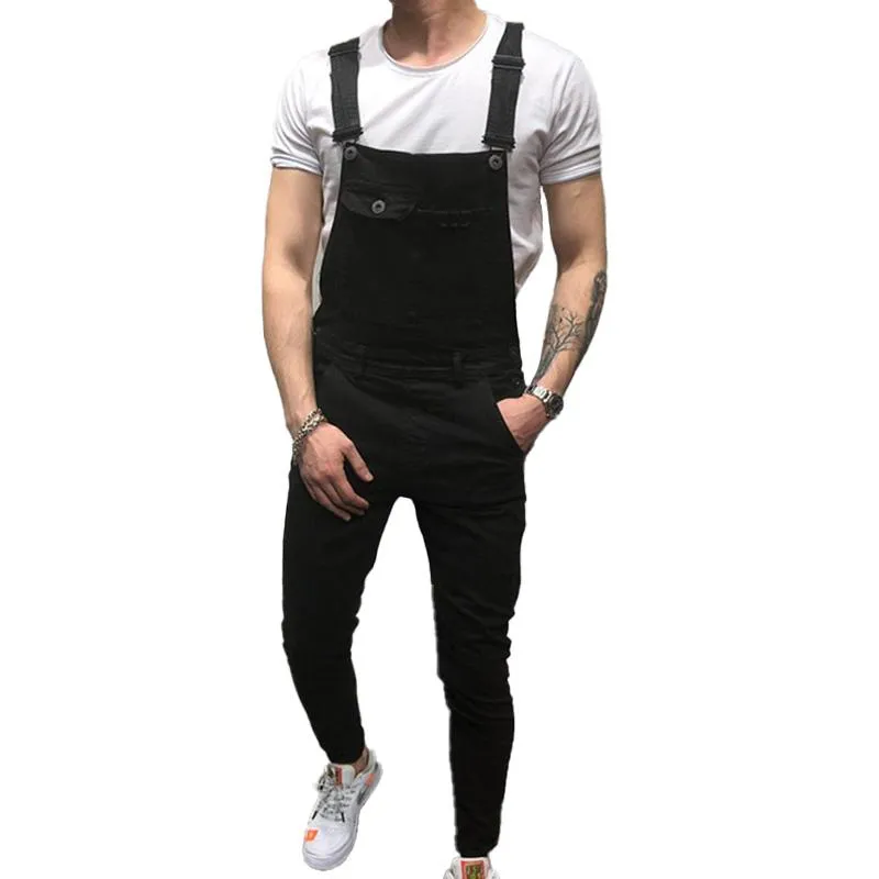 Men's Vintage Chest Pocket Denim Overalls 12793990YM