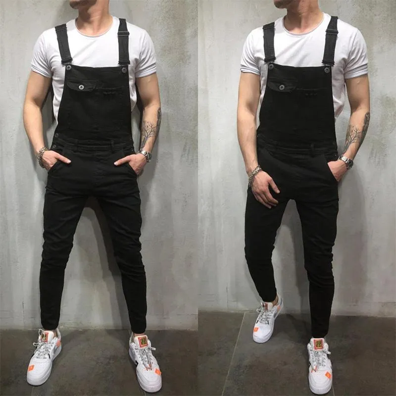 Men's Vintage Chest Pocket Denim Overalls 12793990YM