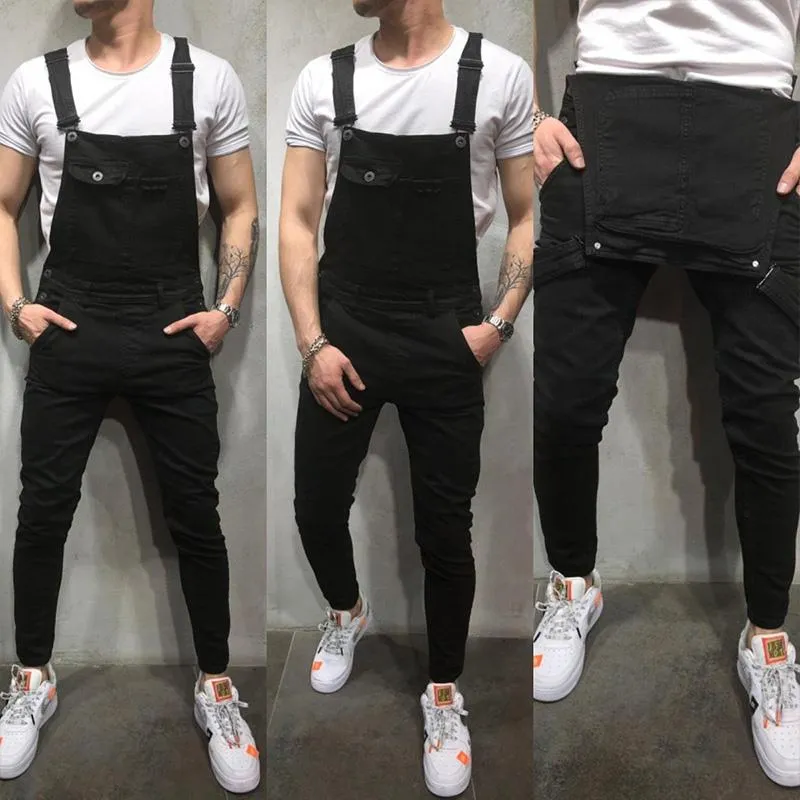 Men's Vintage Chest Pocket Denim Overalls 12793990YM