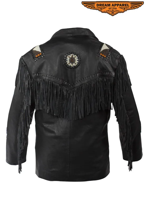 Mens Western Jacket With Braid Accents