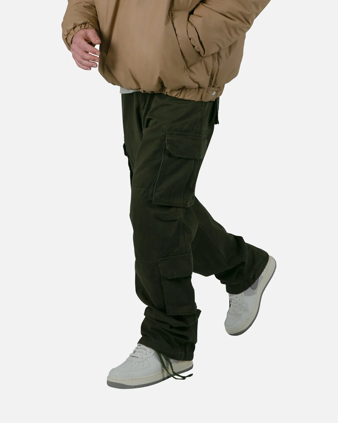 MNML Baggy Double Pocket Cargo Pants Olive